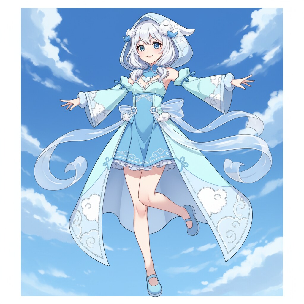 白髪の可愛い女の子【346】