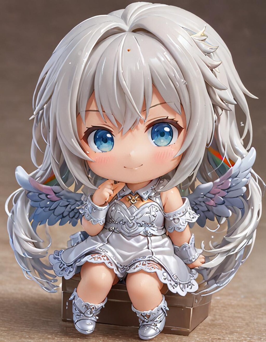 虹とメタリックな天使