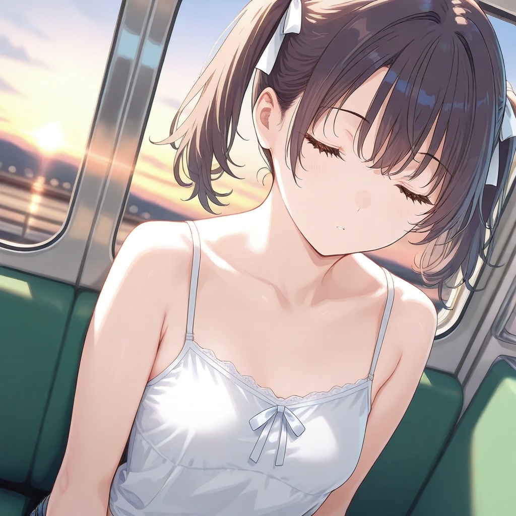 帰りの電車のなかで···