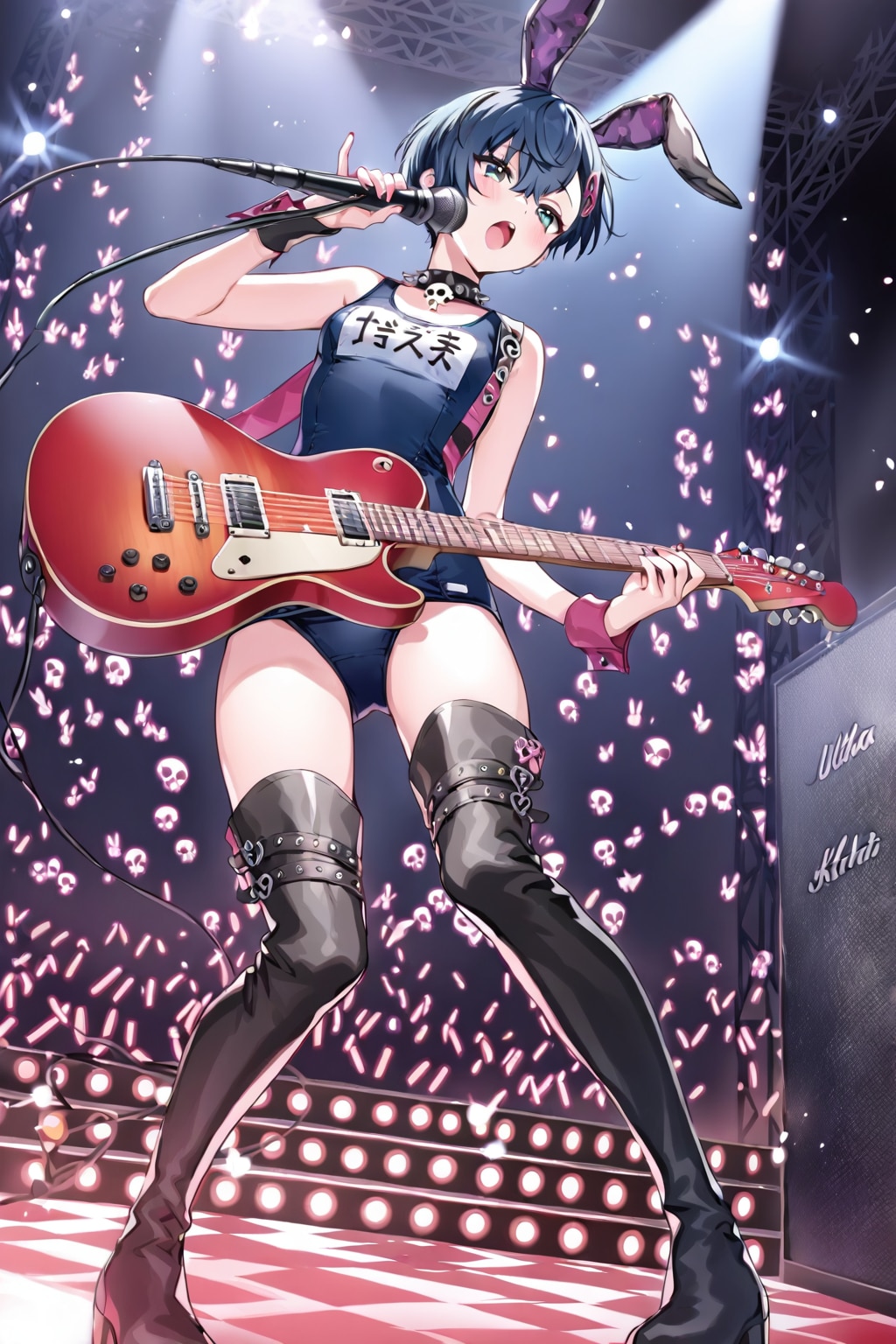水着でロック