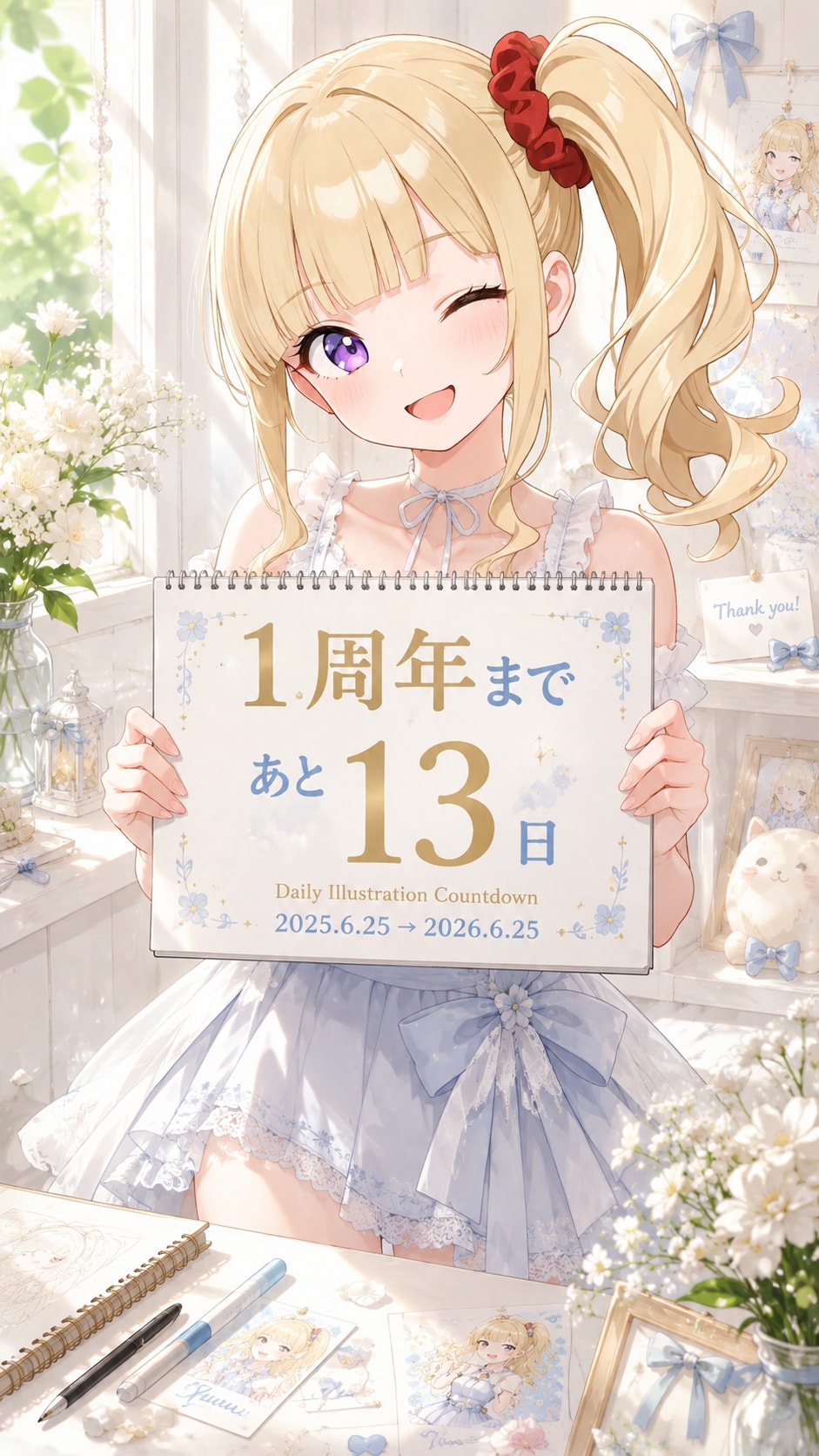 デイリーイラスト1周年カウントダウン | の人気AIイラスト・グラビア