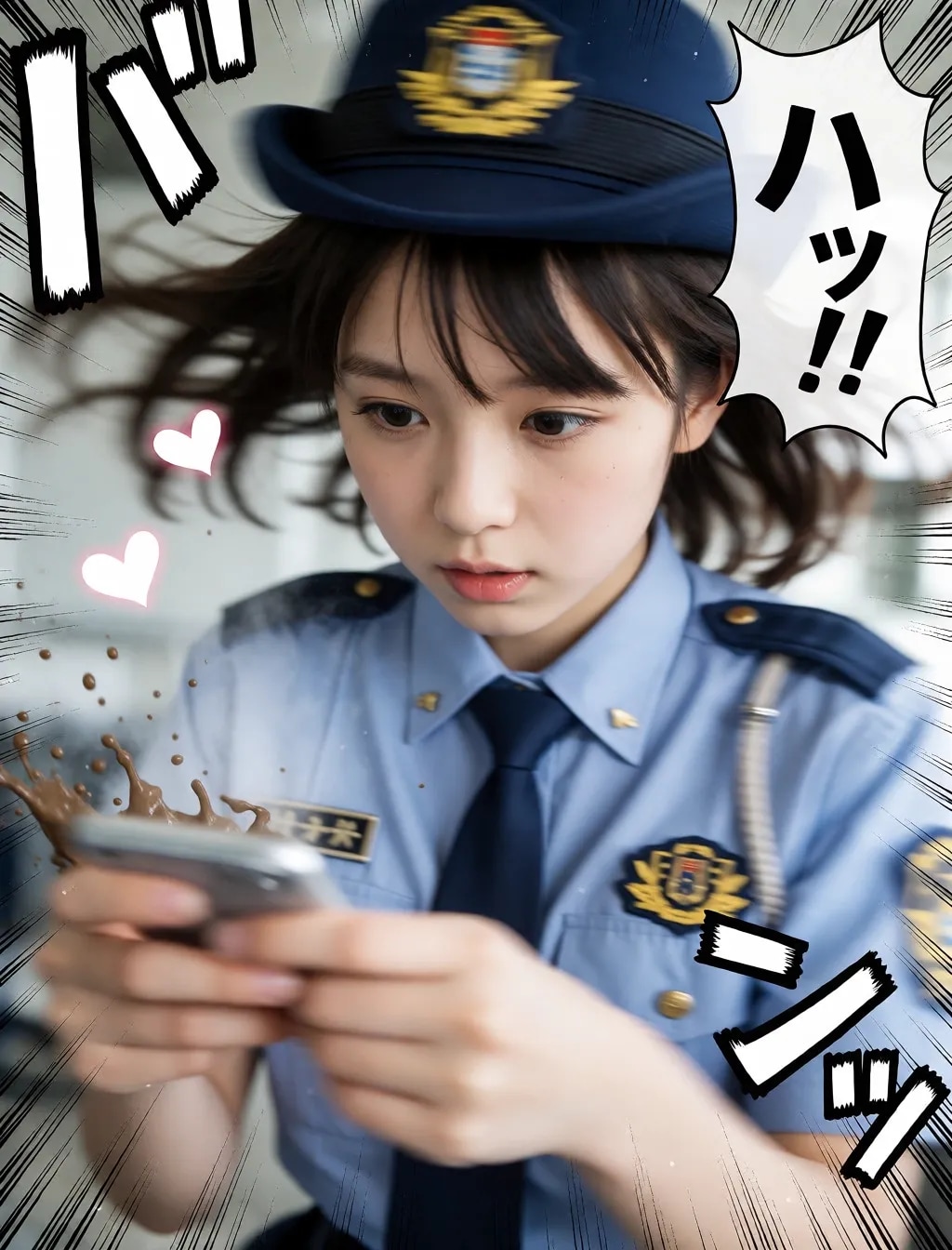 勢いのある警察官
