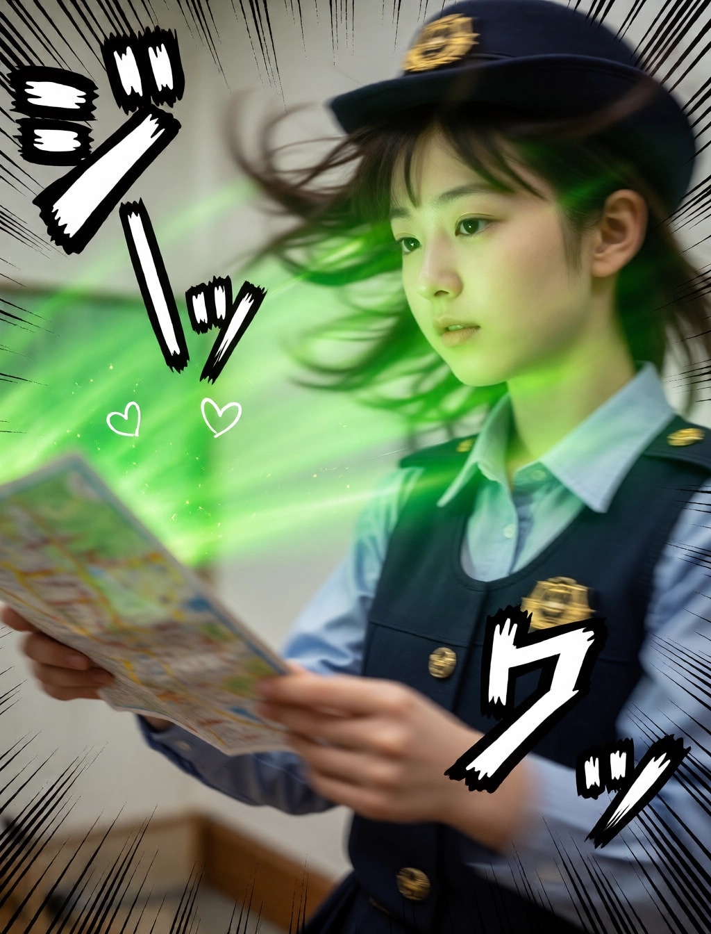 勢いのある警察官