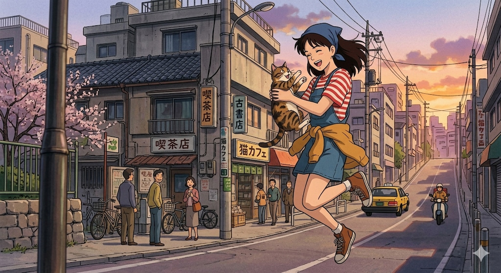 #猫と一緒