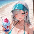 サンバイザーとかき氷 5枚目