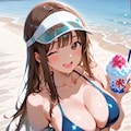 サンバイザーとかき氷 2枚目
