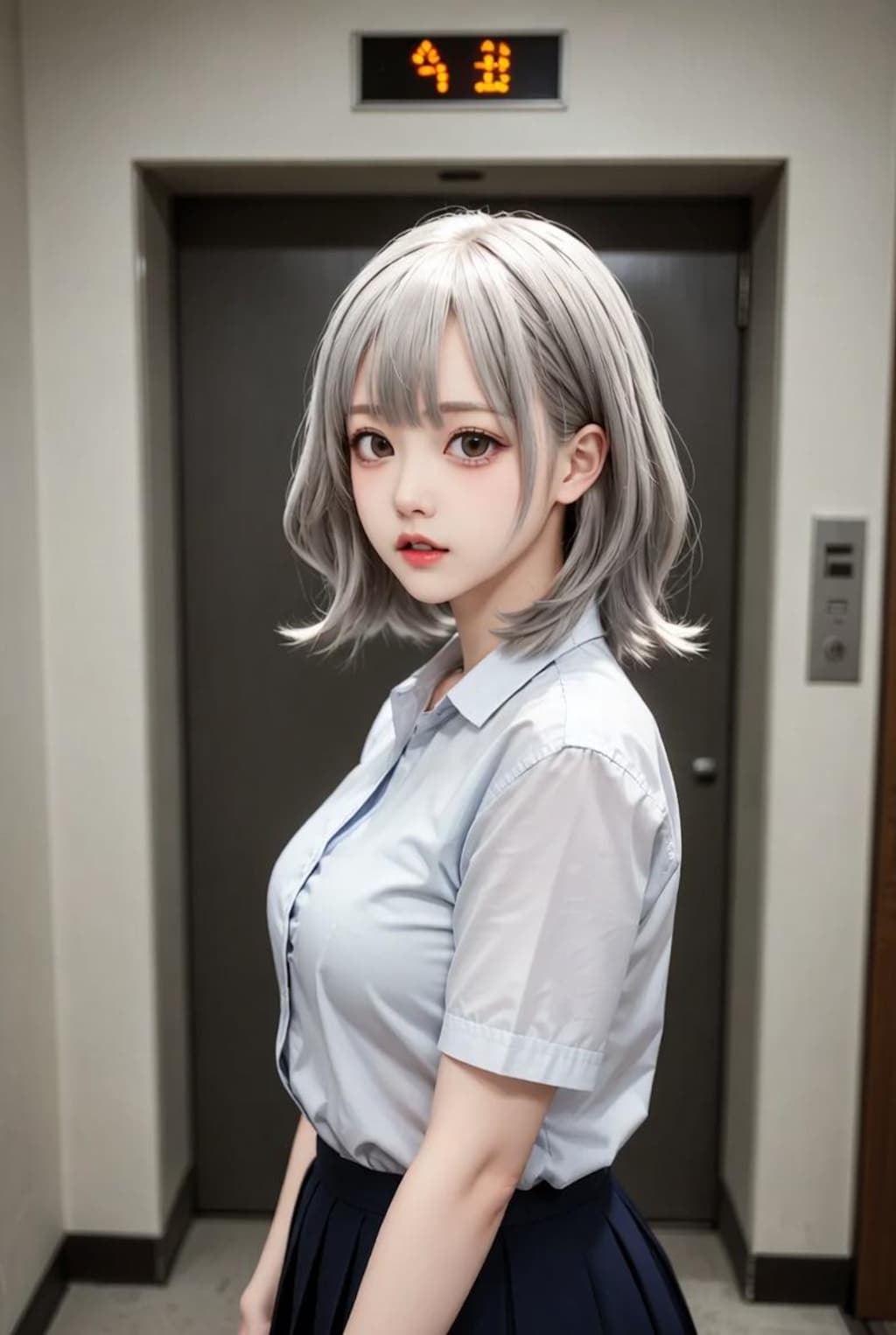 エレベーター待ち