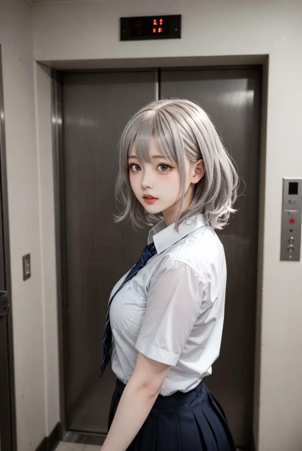 エレベーター待ち