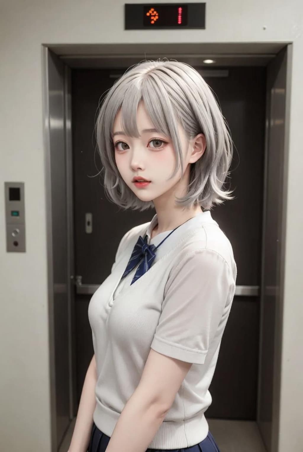 エレベーター待ち