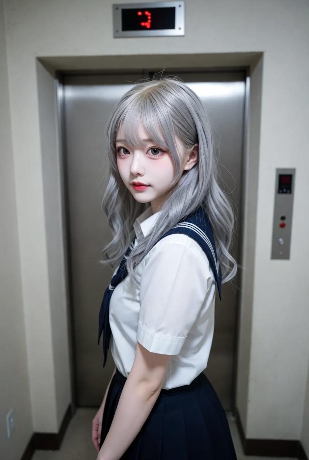 エレベーター待ち