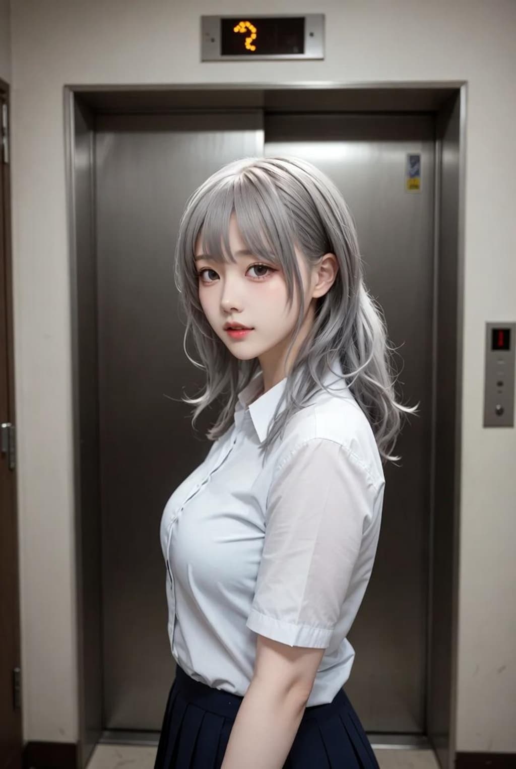 エレベーター待ち