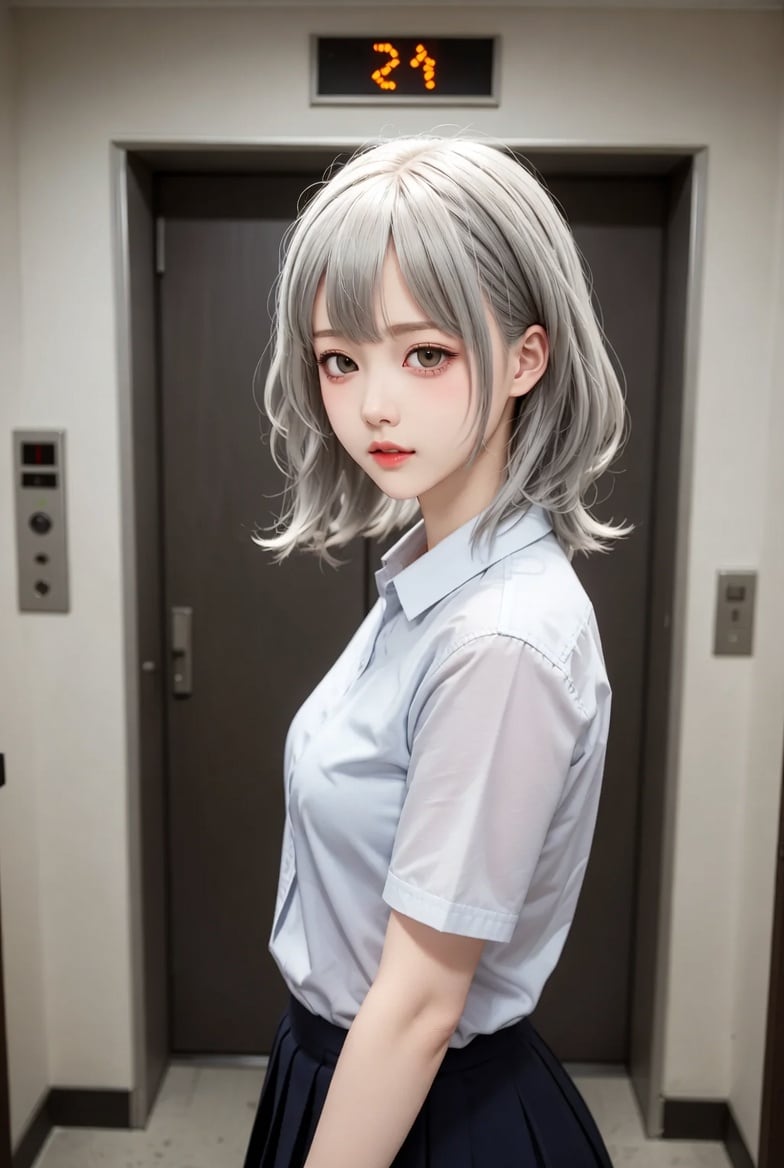エレベーター待ち | の人気AIイラスト・グラビア