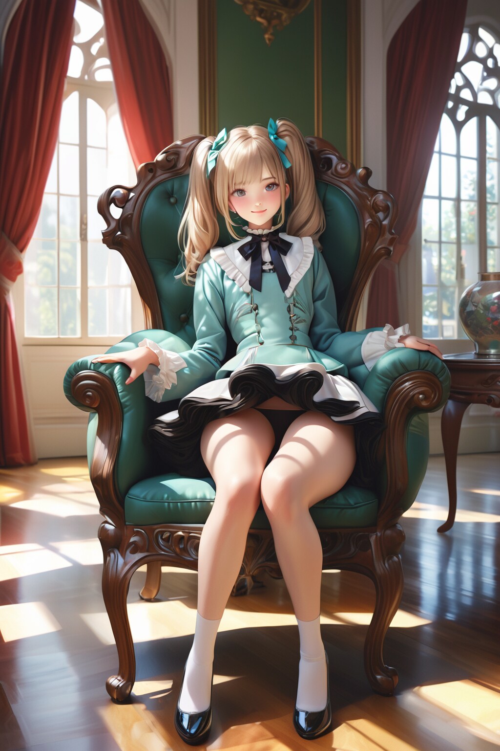 お嬢様、スカートが短すぎます。