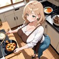 キノコ料理とたけのこ料理を作る柚月さん 2枚目
