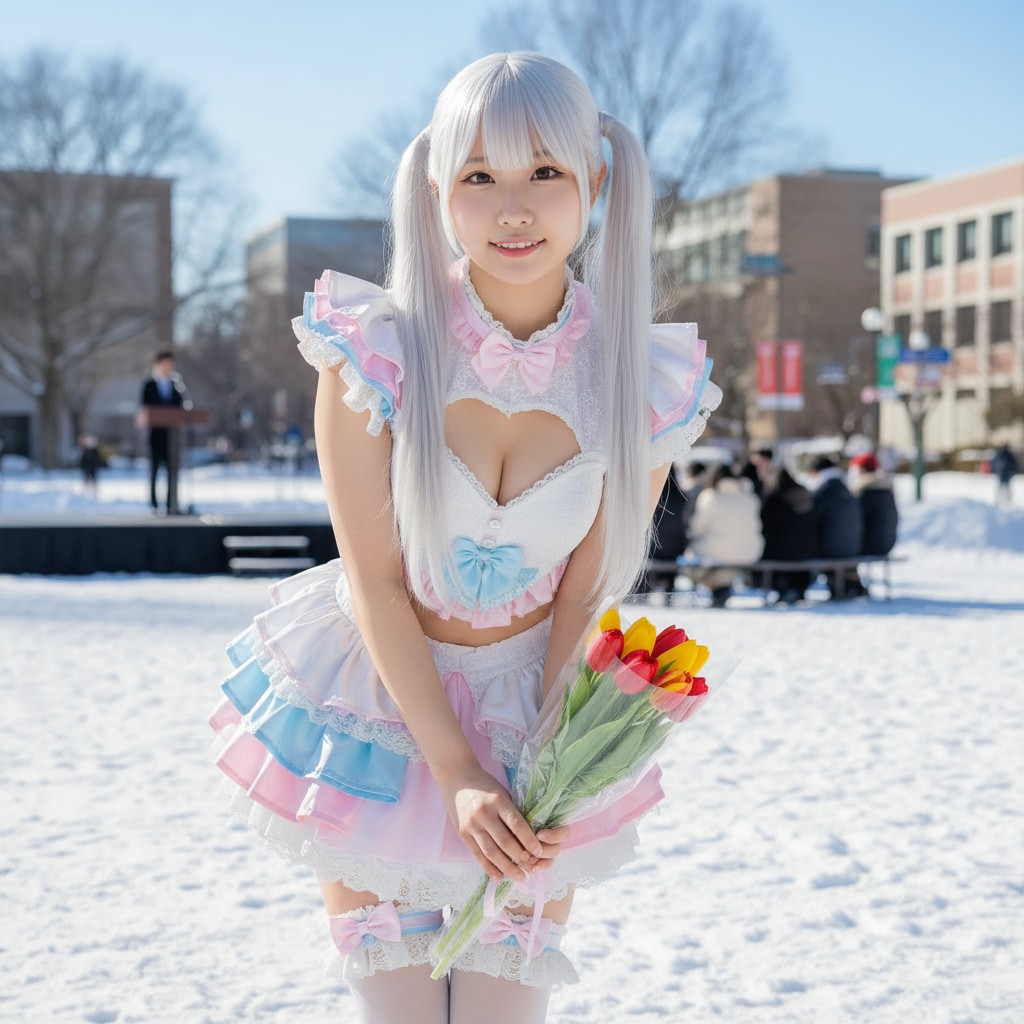 白ツイさん。チューリップを贈る日