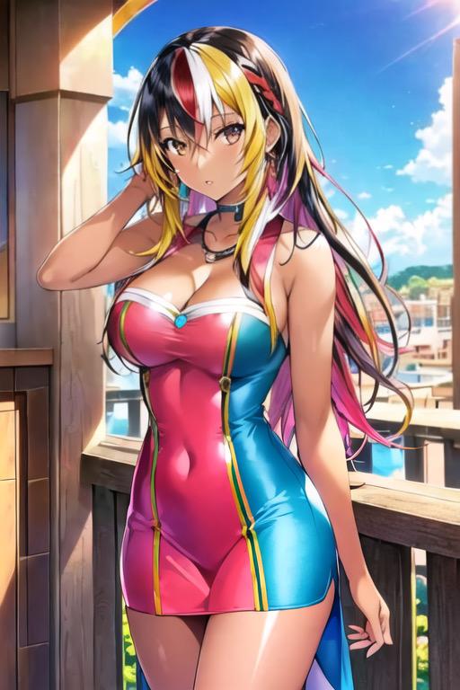 褐色カラフルギャル