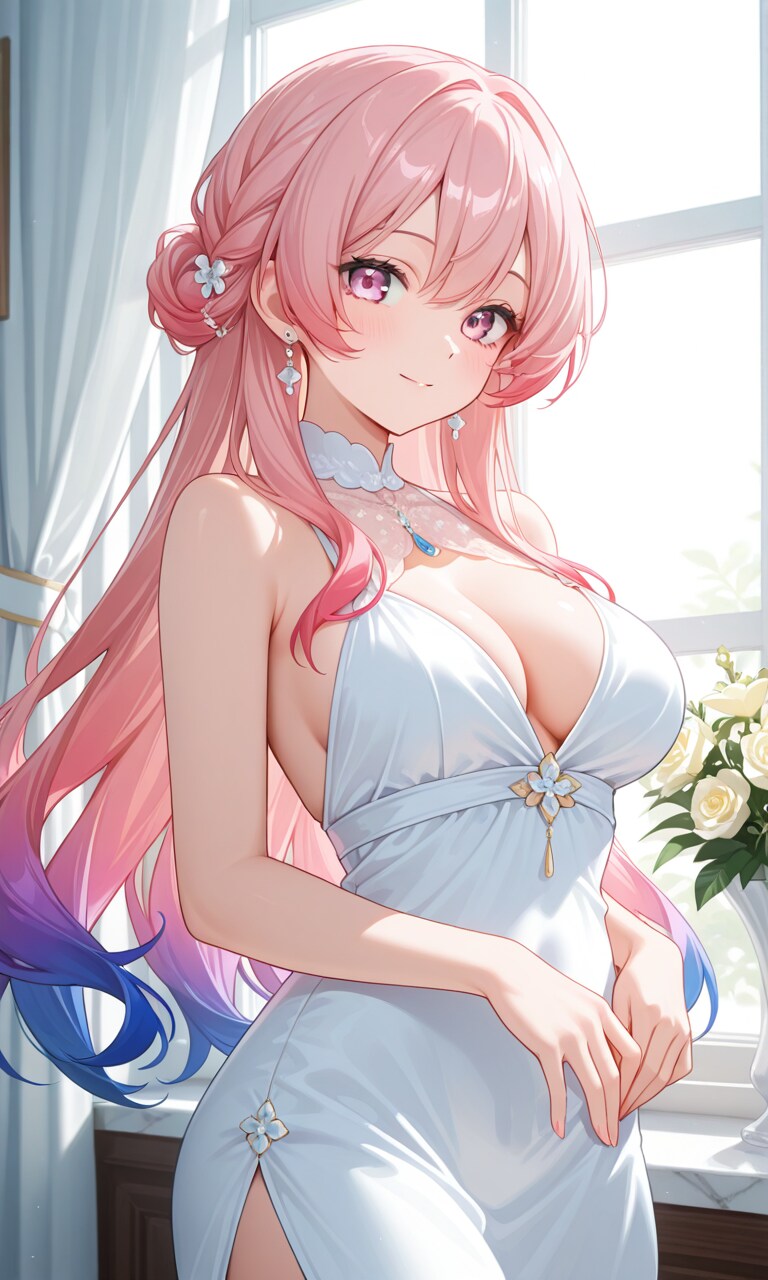 白ドレスの着こなし２