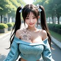 萌え要素てんこ盛りコーデの爆乳J系優希ちゃん 4枚目