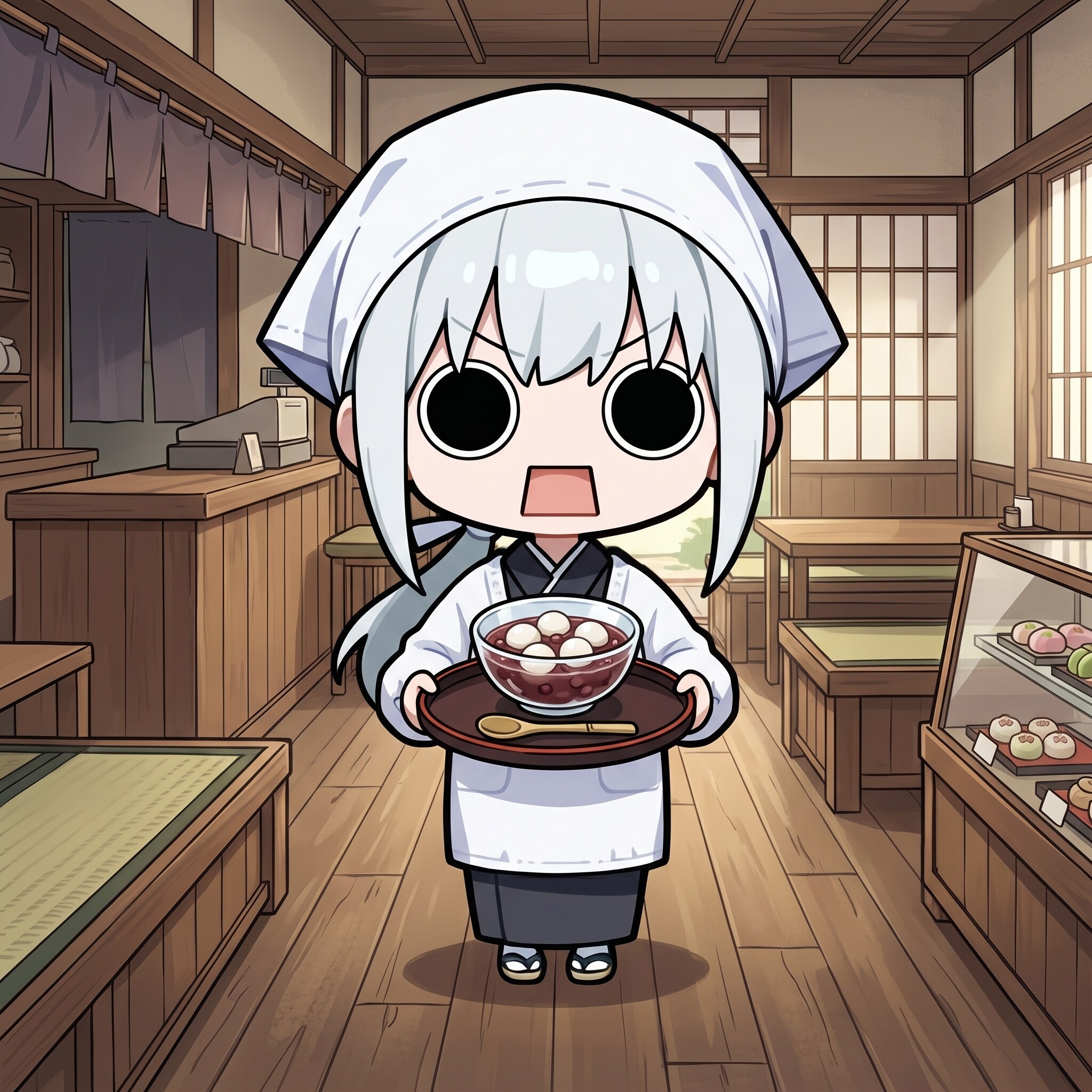 摩訶不思議食堂の冷やし白玉善哉 | の人気AIイラスト・グラビア