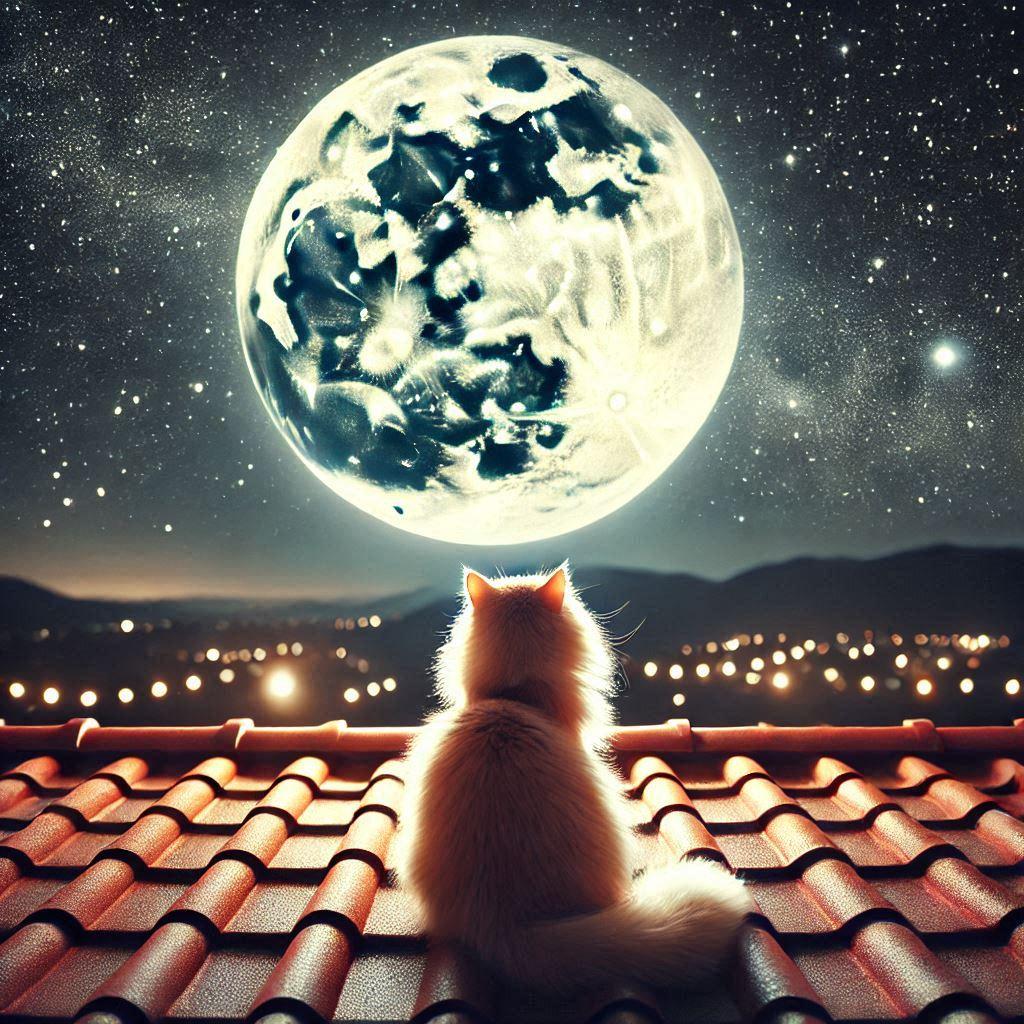 月と猫 | の人気AIイラスト・グラビア