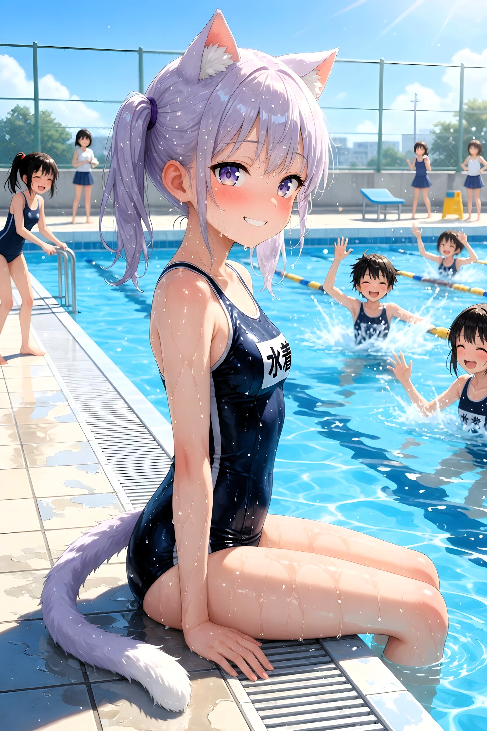 ねこみみ 045 スクール水着