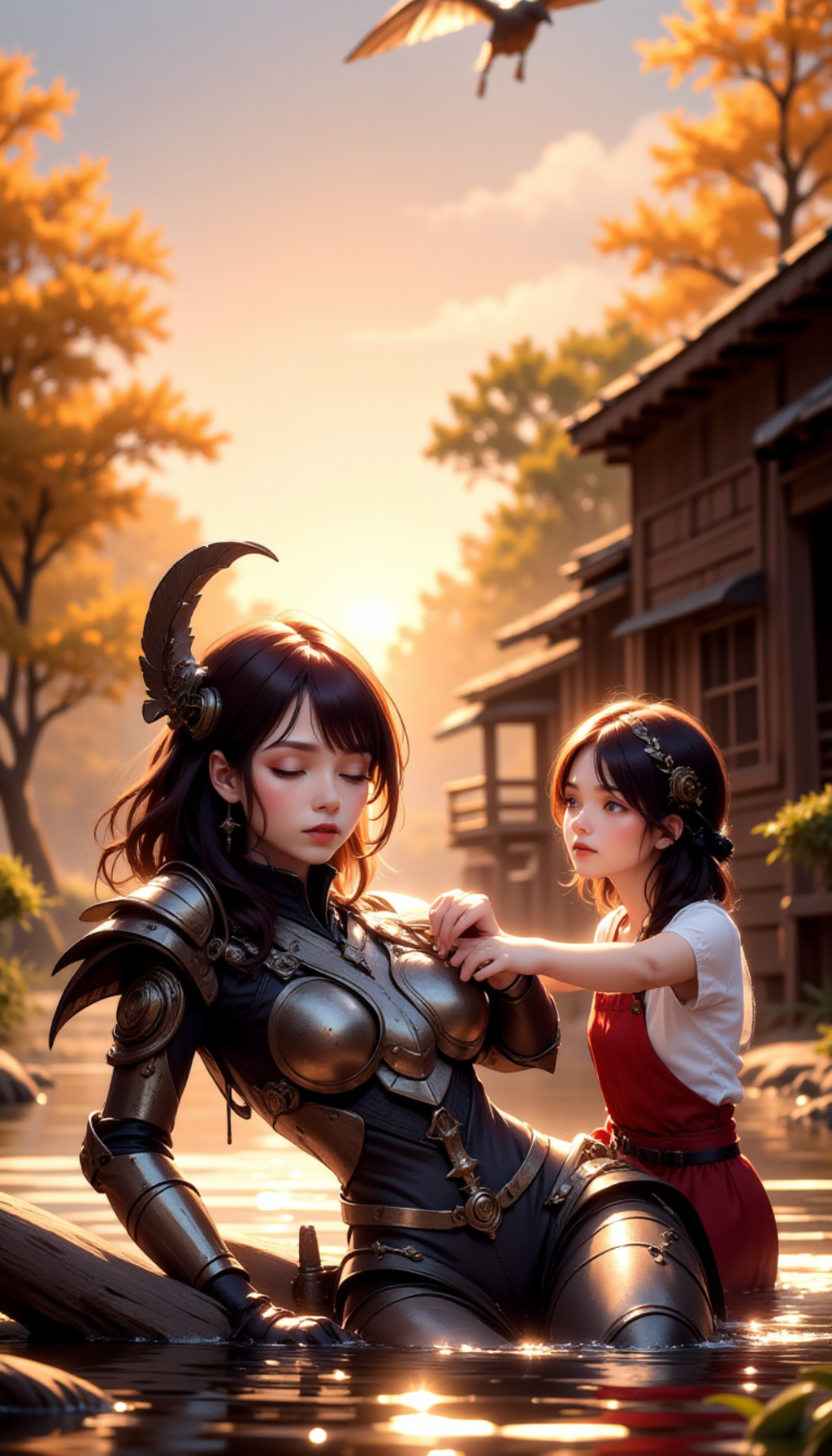 歯車少女：吹っ飛ばされて意識が朦朧としてしまったクローエは、一人の少女に助けられる