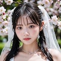 桜とウェディングドレス 4枚目