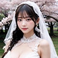 桜とウェディングドレス 3枚目