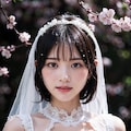 桜とウェディングドレス 10枚目