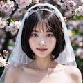 桜とウェディングドレス 11枚目