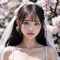 桜とウェディングドレス 12枚目