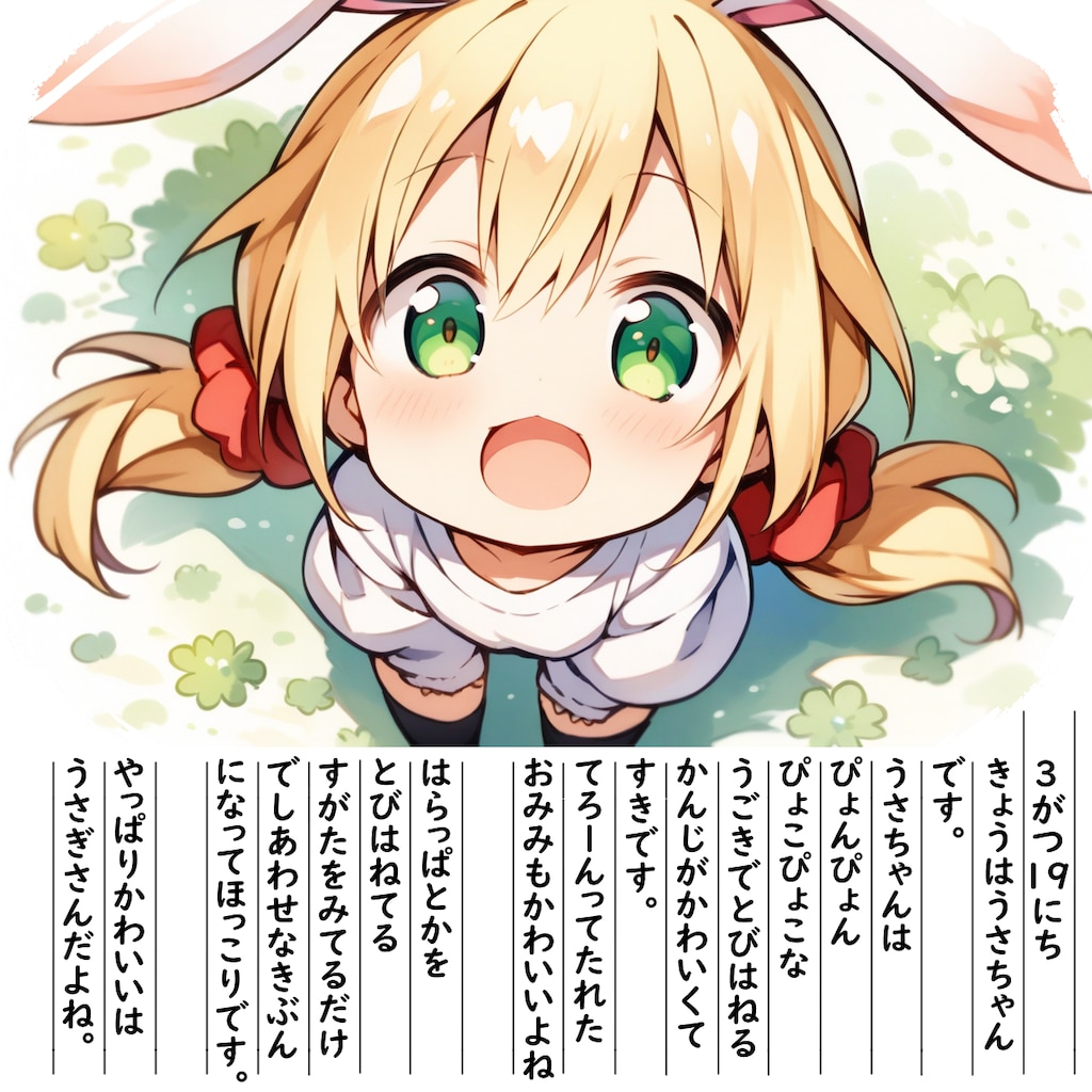 【絵日記】うさちゃんです