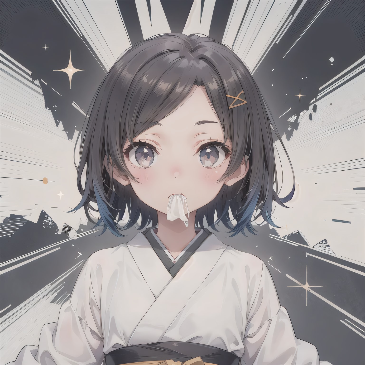 黒髪ボブのミニキャラ６ | の人気AIイラスト・グラビア