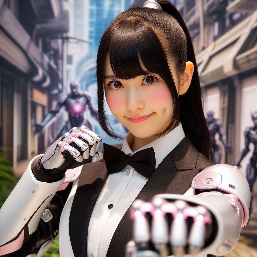 パワードスーツを装着した執事ちゃん