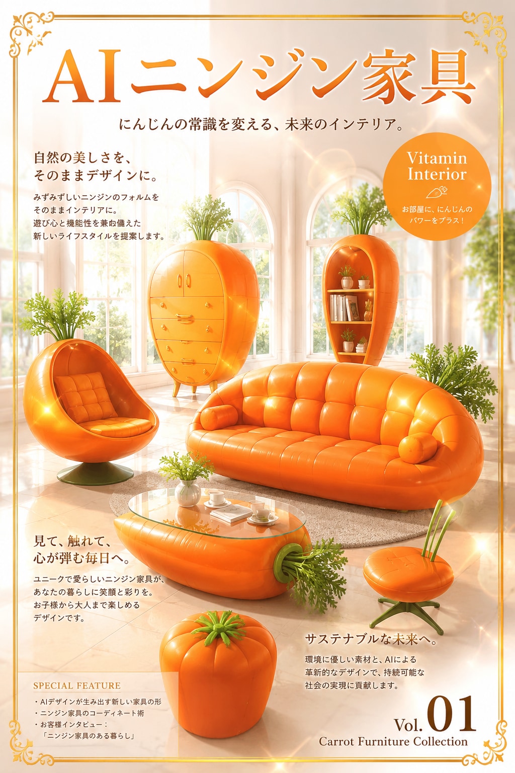 AIニンジン家具