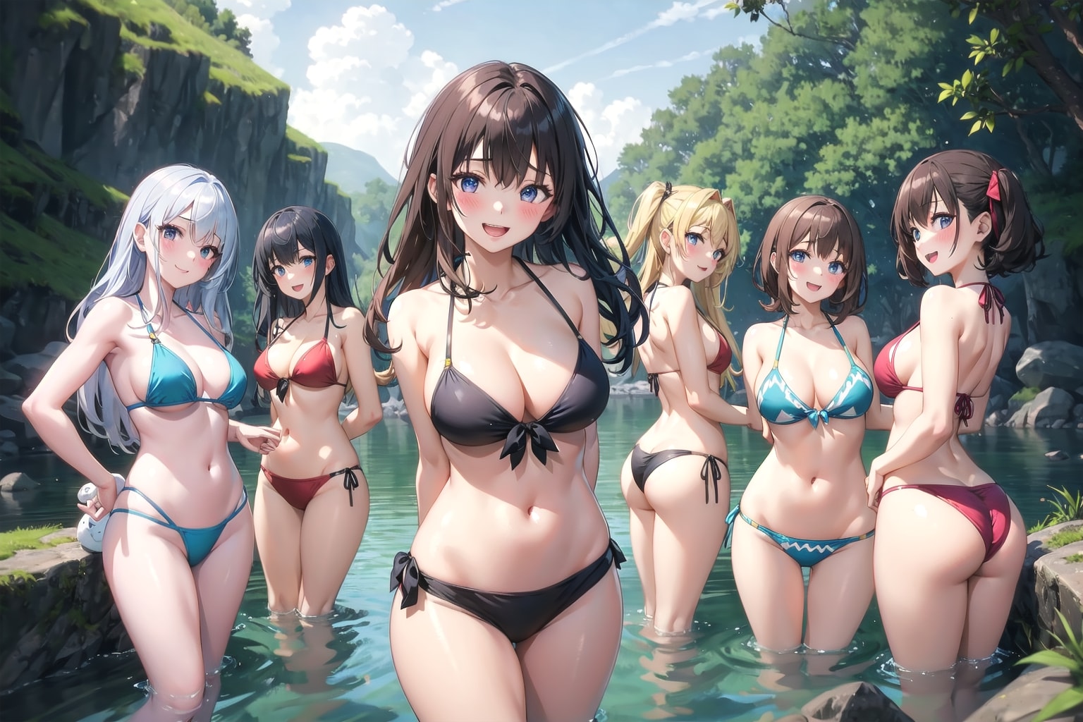 きゃあー!冷たくて気持ちいいわ
