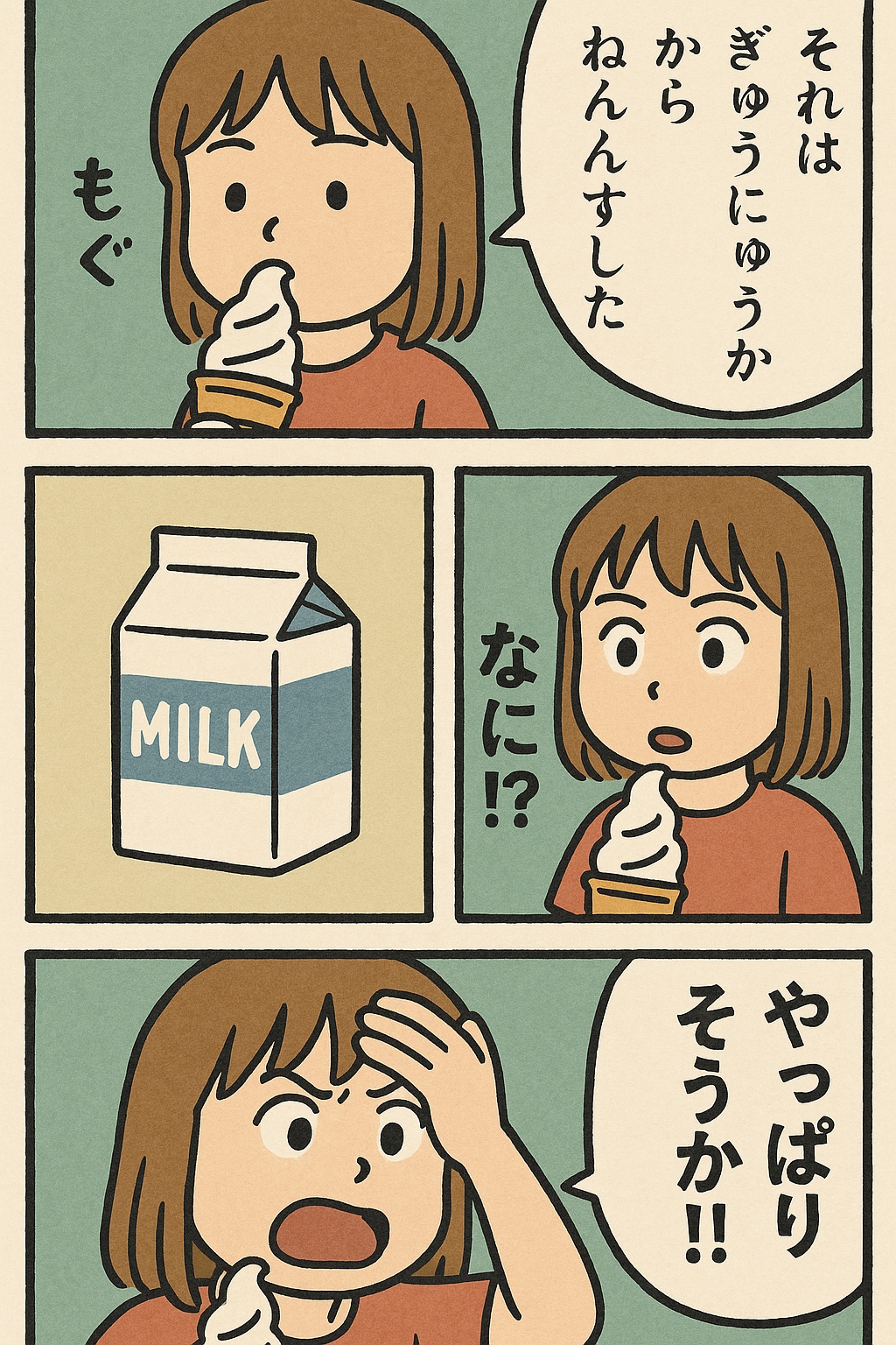 ソフトクリームでくにへかえるんだな