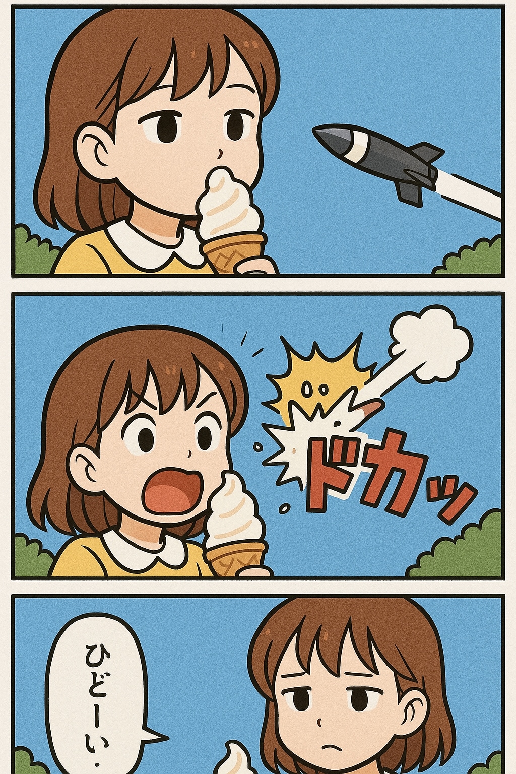 ソフトクリームでくにへかえるんだな