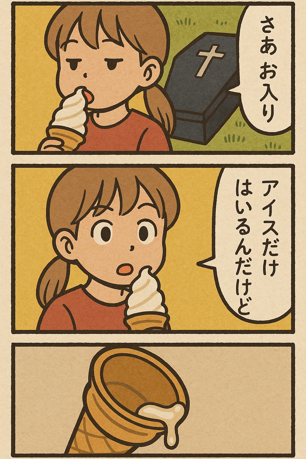 ソフトクリームでくにへかえるんだな