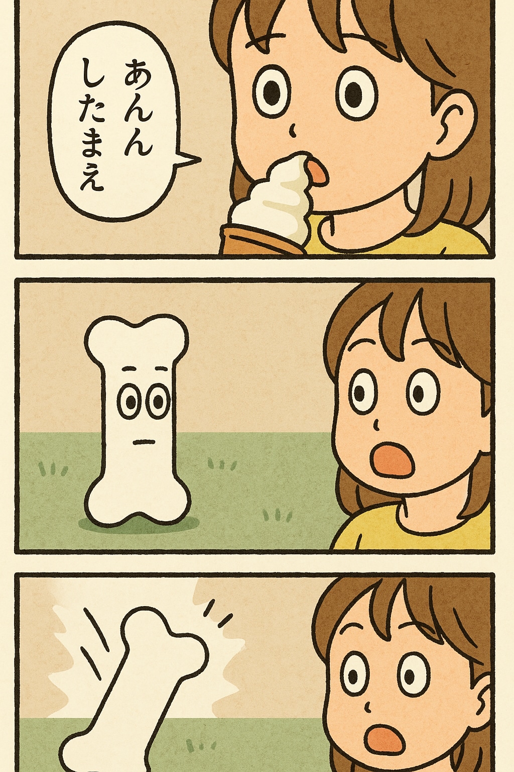 ソフトクリームでくにへかえるんだな