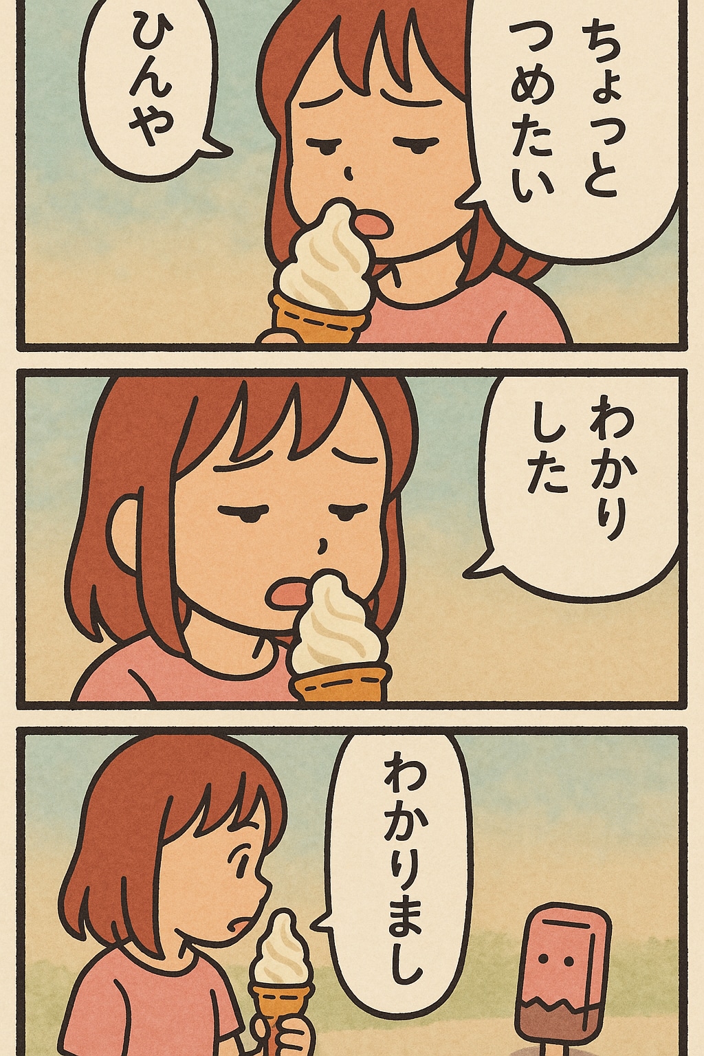 ソフトクリームでくにへかえるんだな