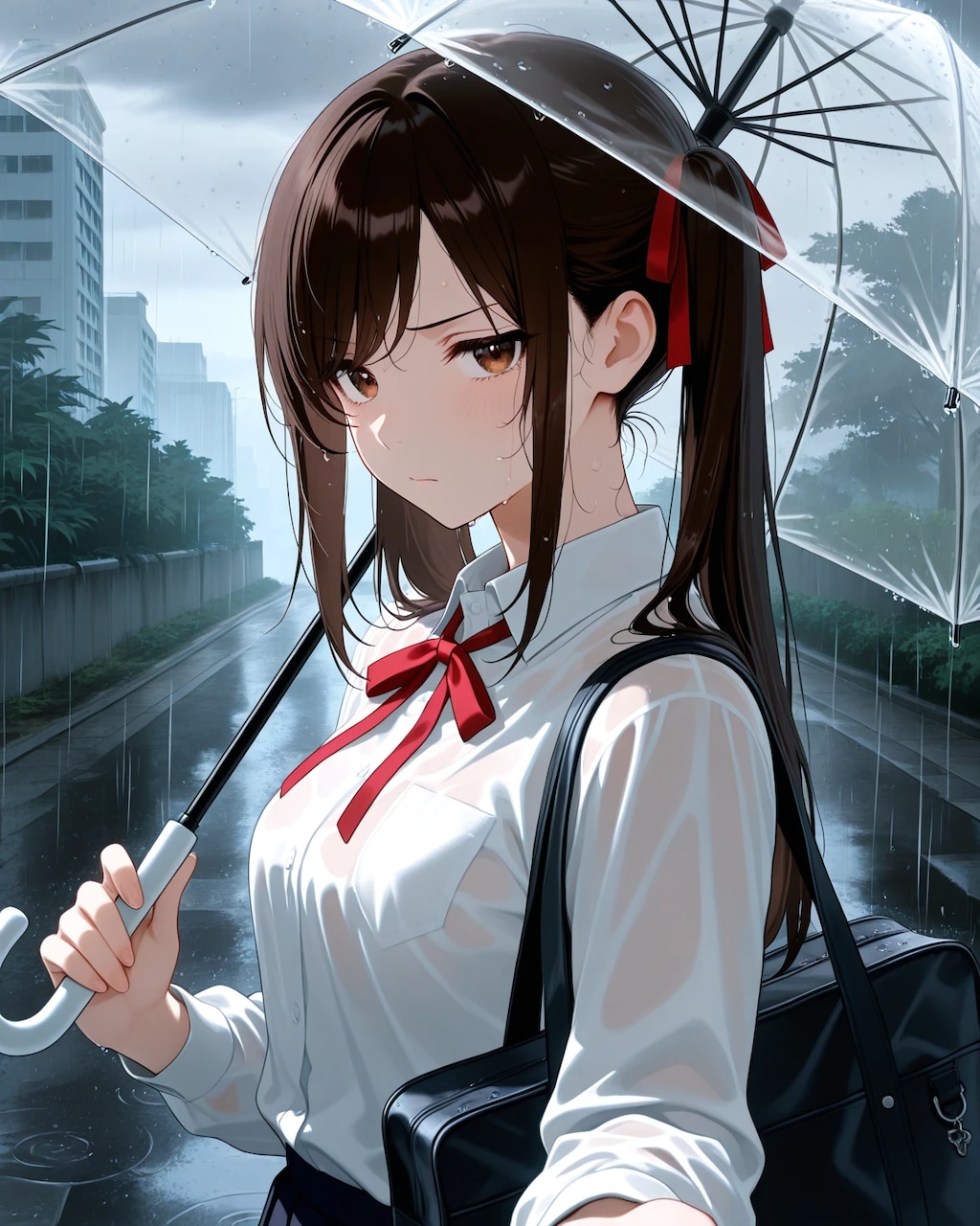 雨、せっかく整えた髪が台無し