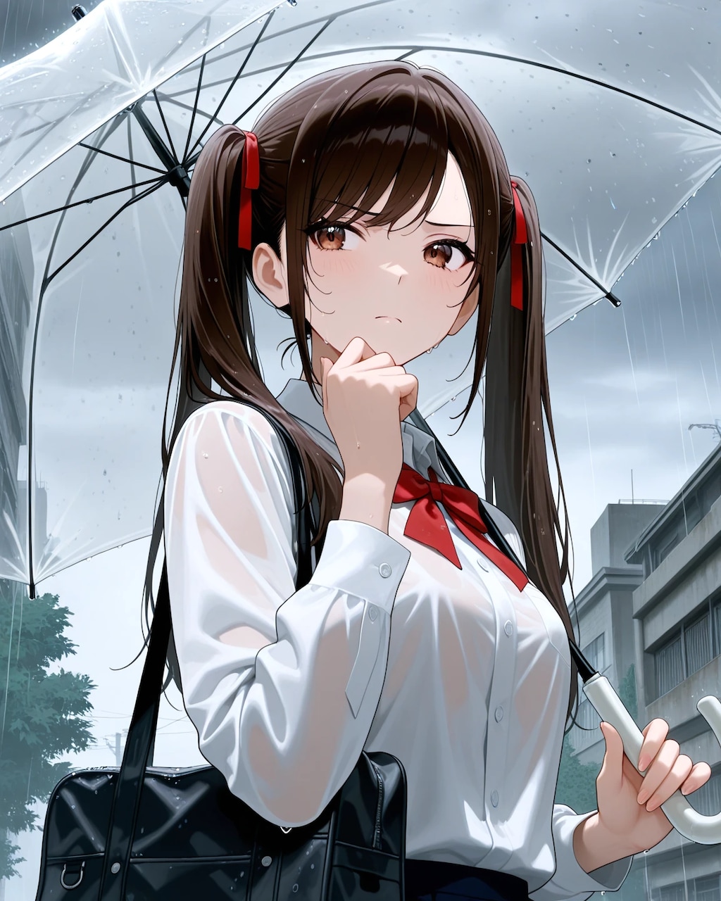 雨、せっかく整えた髪が台無し