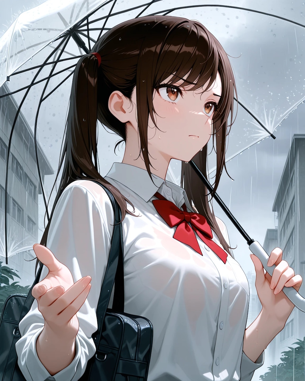 雨、せっかく整えた髪が台無し