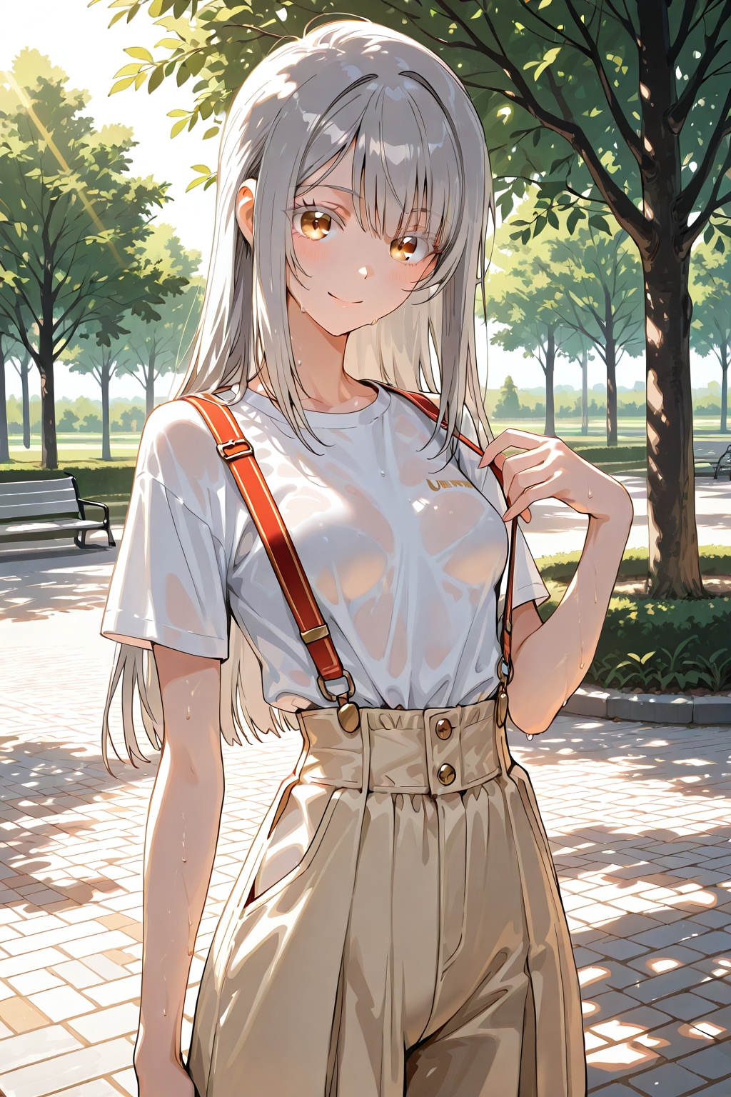 公園で私服編