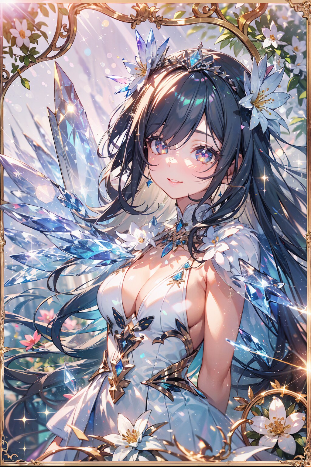 花とクリスタル