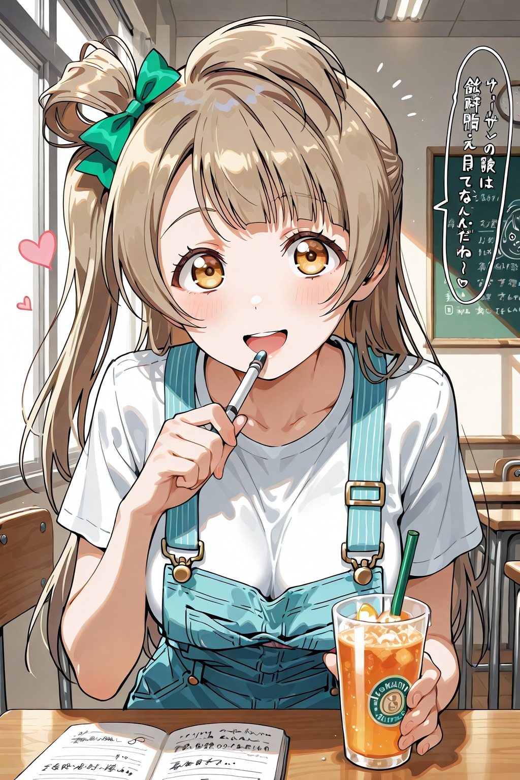 学校風カフェでテスト勉強