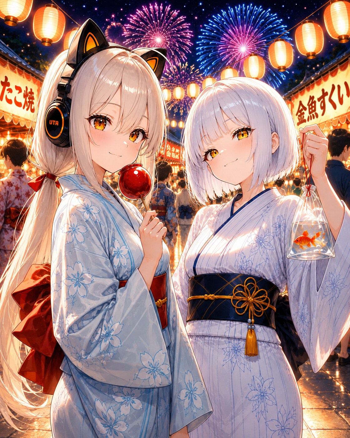 ふーこちゃんとミメラで夏祭り(∩´∀`∩)💕