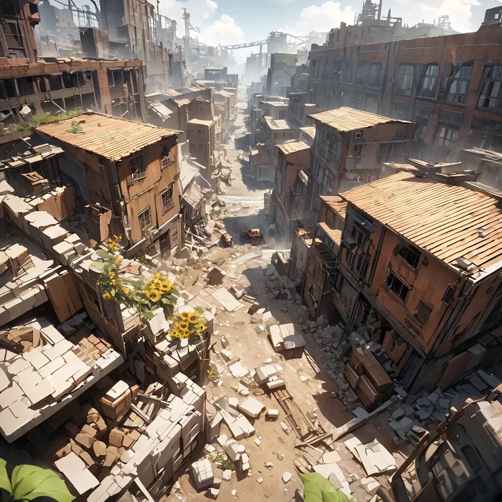 廃墟広がるノーマンズランド | の人気AIイラスト・グラビア