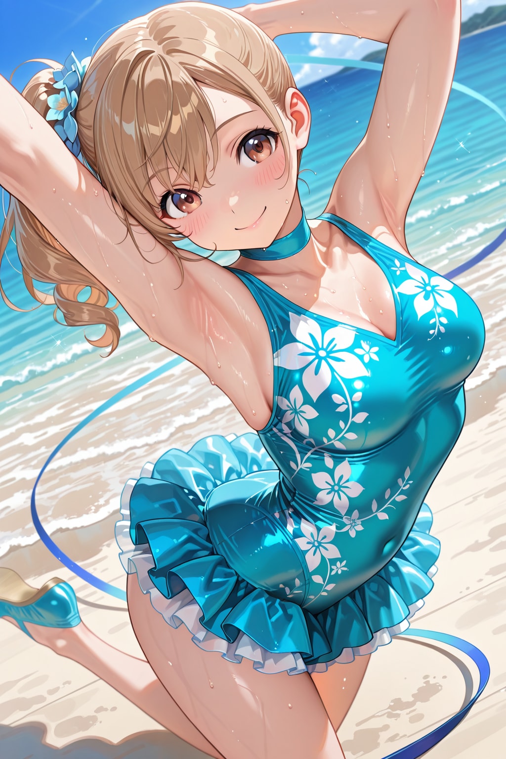 新体操部　砂浜特訓